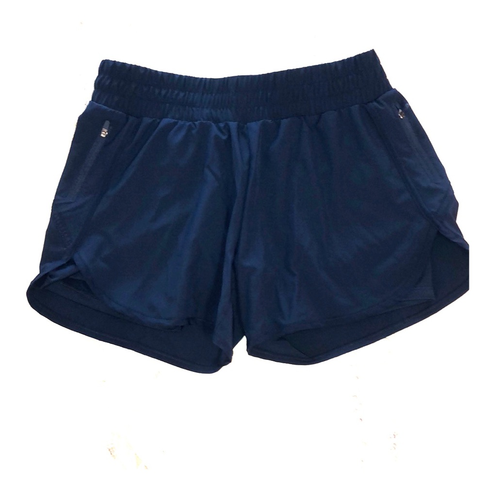 Navy Blue Athletic Shorts w Built-In Spandex Liner